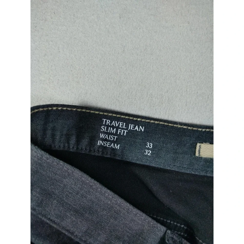 Banana Republic Travel Jean Mens 33 Gray Slim Straight Stretch Minimalist
